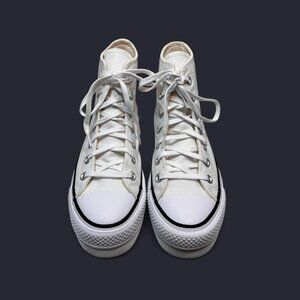 Converse Chuck Taylor All Star Lift Platform Canvas in White/Black/White, W 6